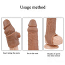6.3in Realistic Penis Extension Sleeve Stretcher For Women Men