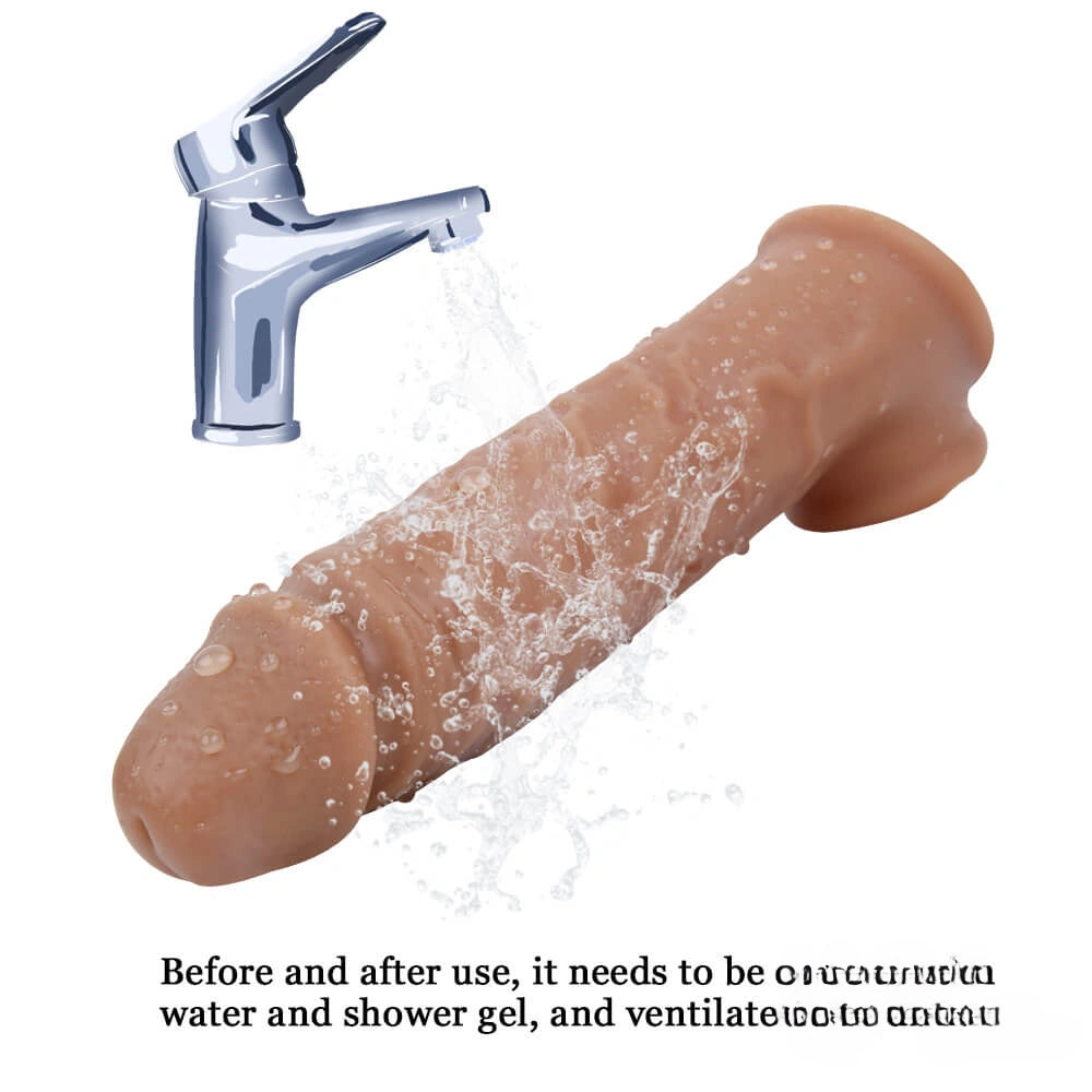 6.3in Realistic Penis Extension Sleeve Stretcher For Women Men