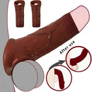 6.3in Round Design Real Veins Silicone Cock Dildo Sleeve For Enlargement