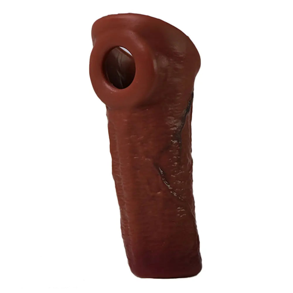 6.3in Round Design Real Veins Silicone Cock Dildo Sleeve For Enlargement