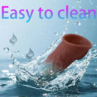 6.3in Round Design Real Veins Silicone Cock Dildo Sleeve For Enlargement