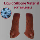6.3in Round Design Real Veins Silicone Cock Dildo Sleeve For Enlargement