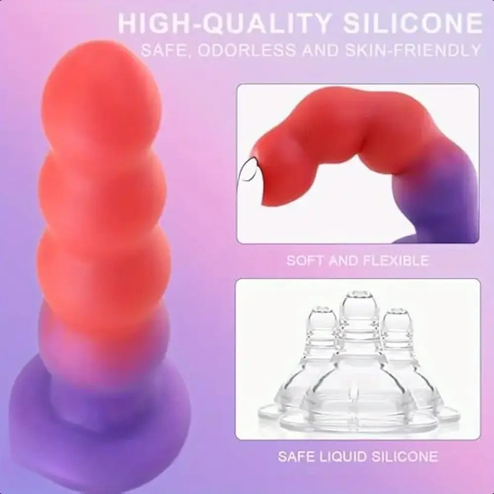 6.3in Silicone Anal Butt Soft Anal Beads Anal Trainer Dildo Masturbator