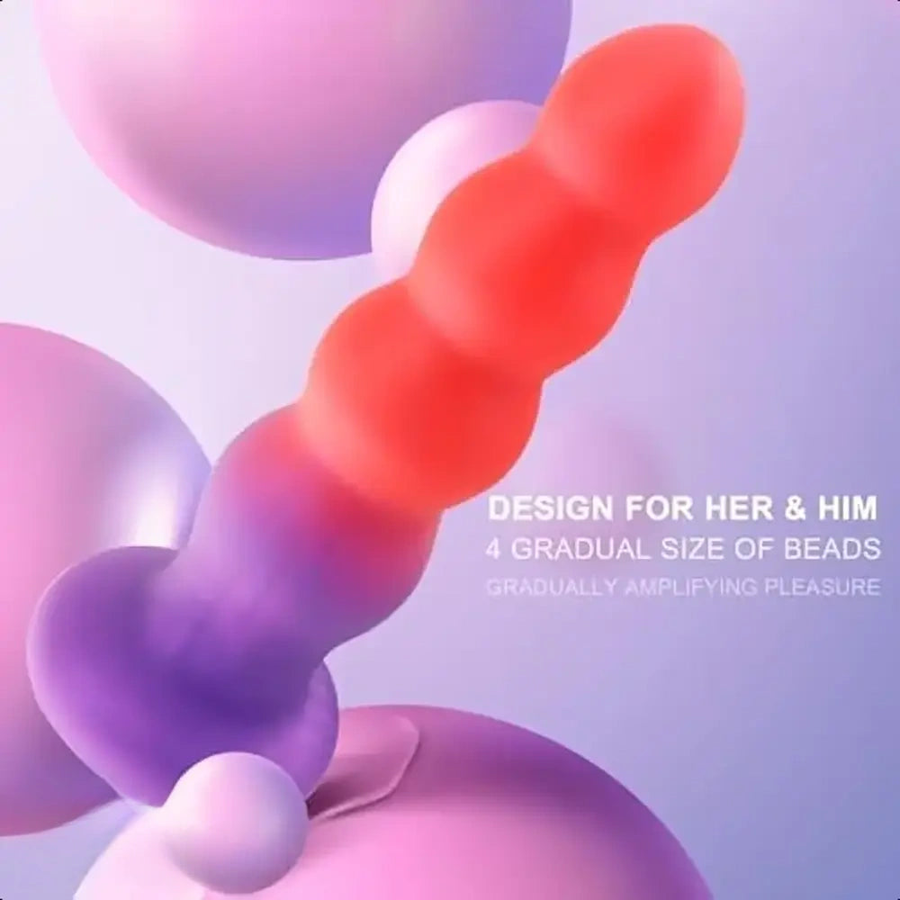 6.3in Silicone Anal Butt Soft Anal Beads Anal Trainer Dildo Masturbator