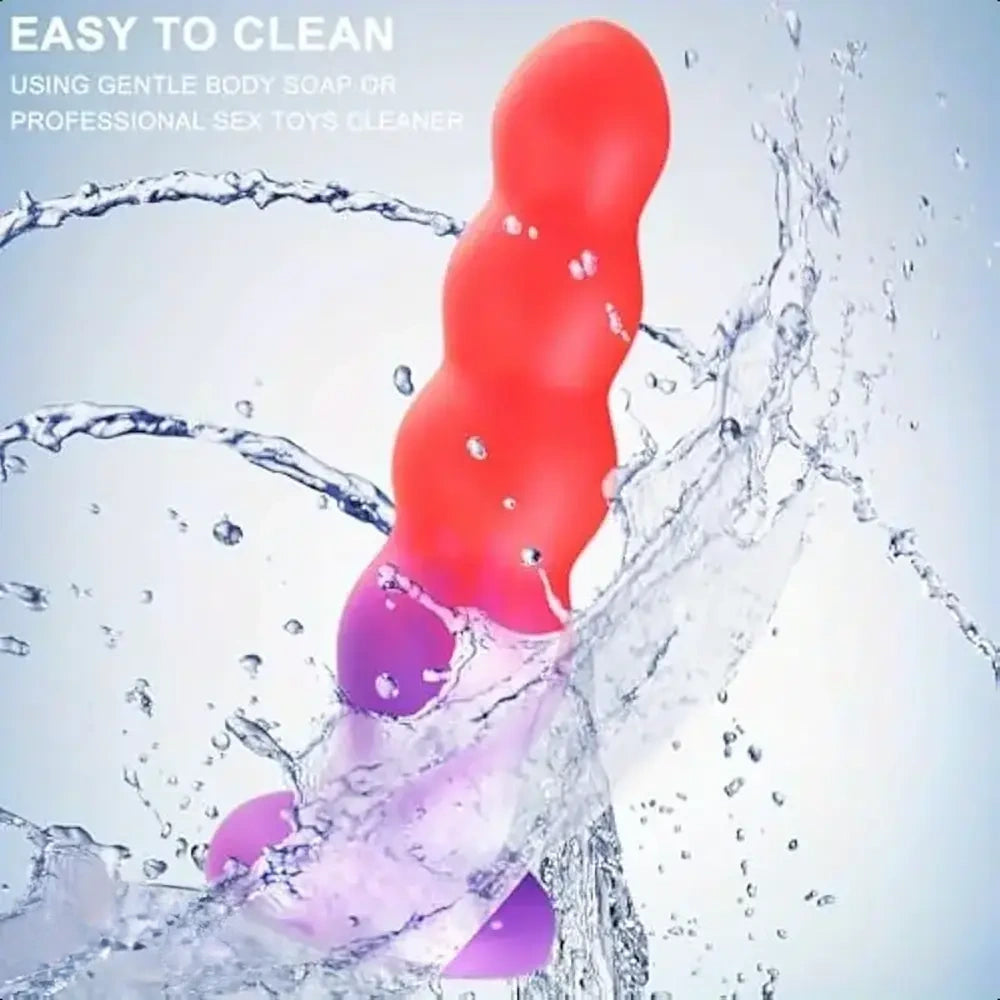 6.3in Silicone Anal Butt Soft Anal Beads Anal Trainer Dildo Masturbator