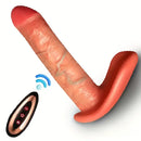 6.3in Silicone Heating Thrusting Vibrating Realistic Wearable Dildo