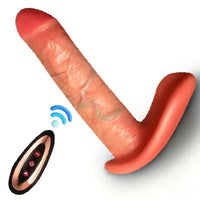 6.3in Silicone Heating Thrusting Vibrating Realistic Wearable Dildo