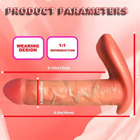 6.3in Silicone Heating Thrusting Vibrating Realistic Wearable Dildo