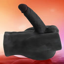 6.3in Silicone Realistic Dildo With 7.38lb Ebony Male Sex Torso Dildo