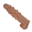6.3in Silicone Spiked Lengthened Thickened Penis Sleeve Extender Toy