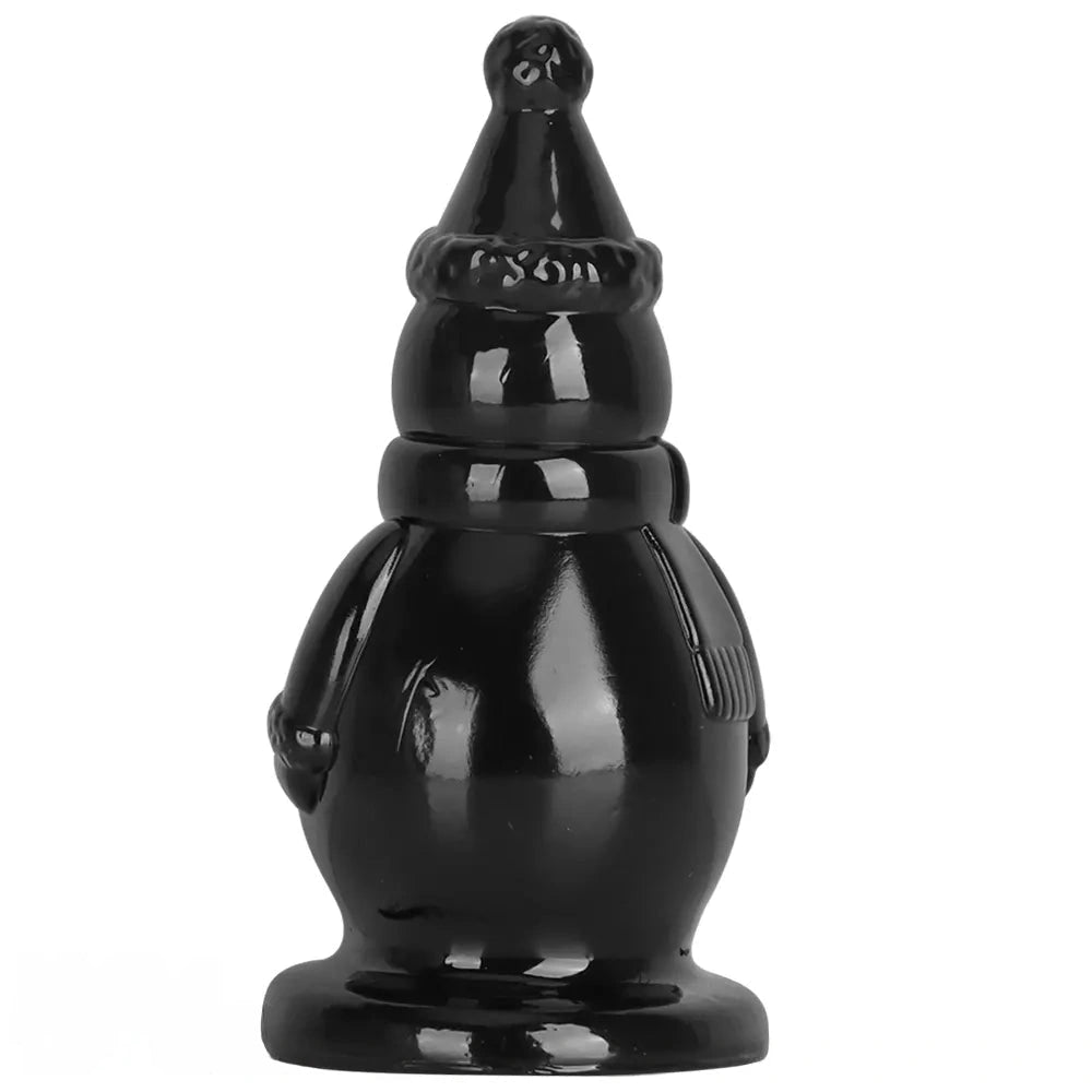 6.3in Snowman PVC Black Fantasy Odd Butt Plug Dildo For Couples Flirting