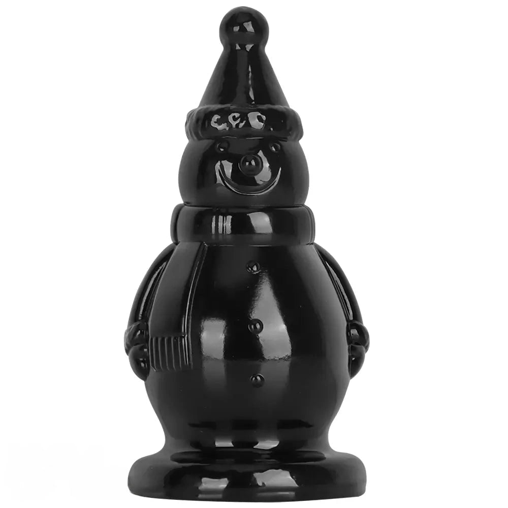 6.3in Snowman PVC Black Fantasy Odd Butt Plug Dildo For Couples Flirting