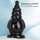 6.3in Snowman PVC Black Fantasy Odd Butt Plug Dildo For Couples Flirting