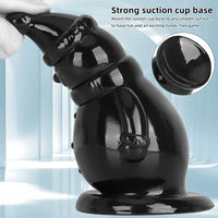 6.3in Snowman PVC Black Fantasy Odd Butt Plug Dildo For Couples Flirting