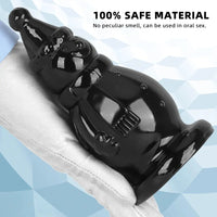 6.3in Snowman PVC Black Fantasy Odd Butt Plug Dildo For Couples Flirting