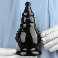 6.3in Snowman PVC Black Fantasy Odd Butt Plug Dildo For Couples Flirting