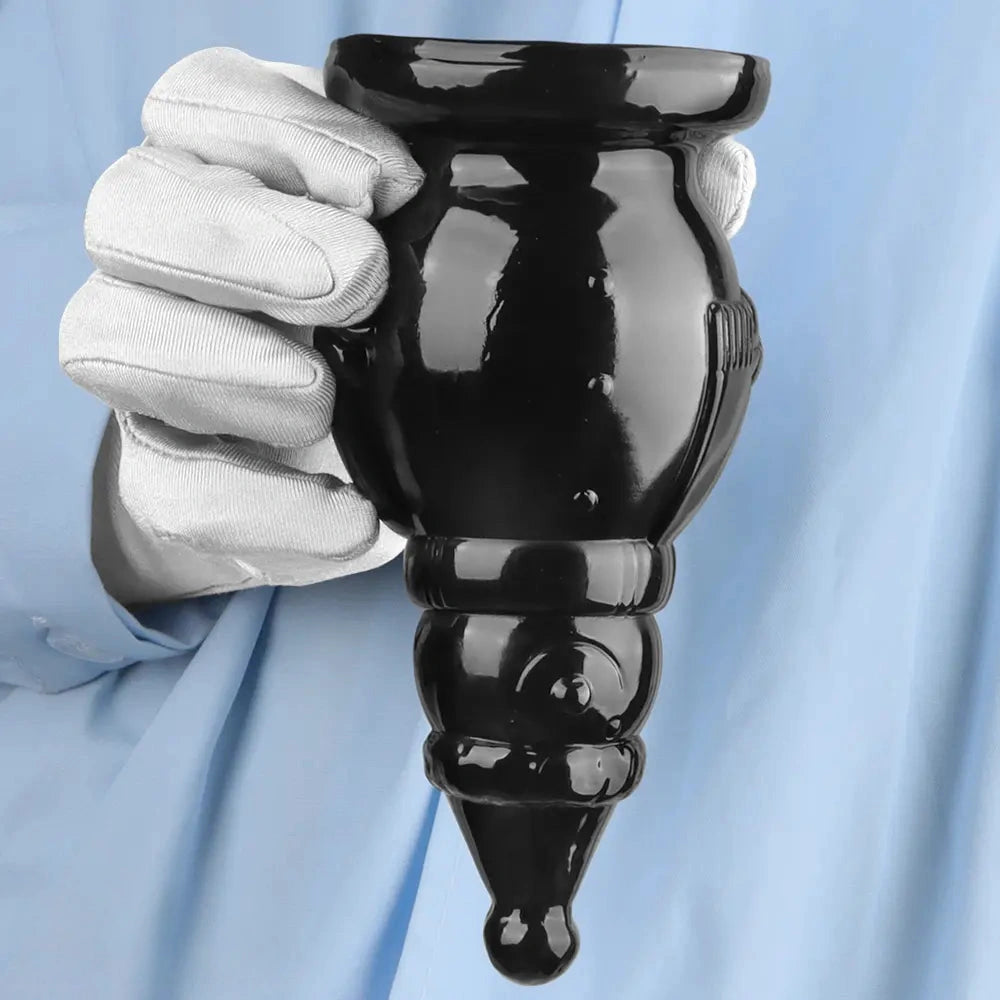 6.3in Snowman PVC Black Fantasy Odd Butt Plug Dildo For Couples Flirting