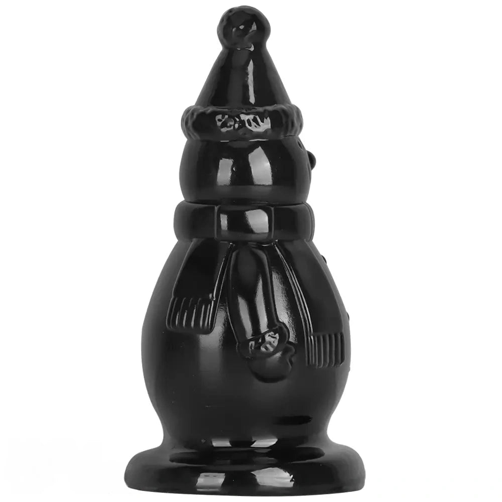 6.3in Snowman PVC Black Fantasy Odd Butt Plug Dildo For Couples Flirting