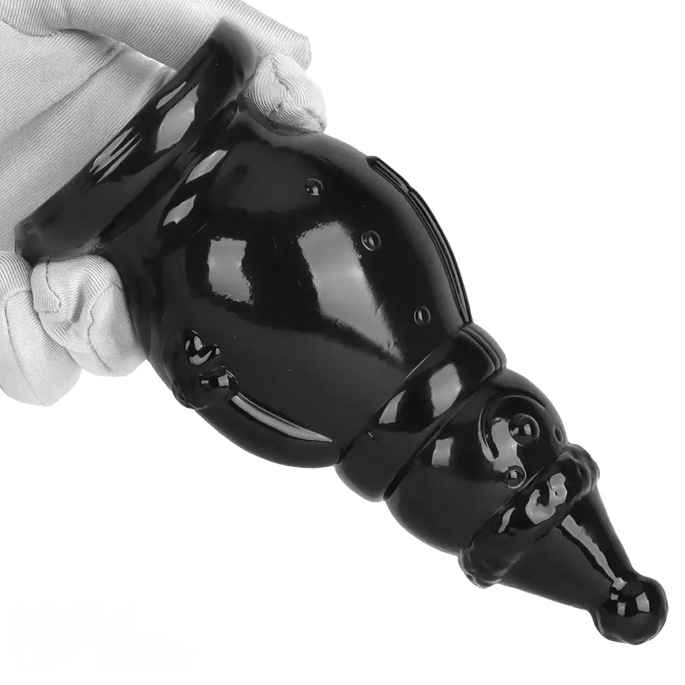 6.3in Snowman PVC Black Fantasy Odd Butt Plug Dildo For Couples Flirting