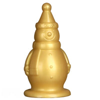 6.3in Snowman Silicone Soft Extra Golden Butt Plug Dildo For Couples Flirting