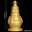 6.3in Snowman Silicone Soft Extra Golden Butt Plug Dildo For Couples Flirting