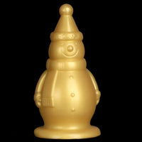 6.3in Snowman Silicone Soft Extra Golden Butt Plug Dildo For Couples Flirting