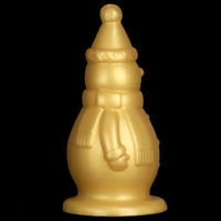 6.3in Snowman Silicone Soft Extra Golden Butt Plug Dildo For Couples Flirting