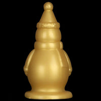 6.3in Snowman Silicone Soft Extra Golden Butt Plug Dildo For Couples Flirting