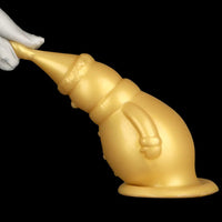 6.3in Snowman Silicone Soft Extra Golden Butt Plug Dildo For Couples Flirting