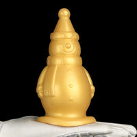 6.3in Snowman Silicone Soft Extra Golden Butt Plug Dildo For Couples Flirting