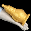 6.3in Snowman Silicone Soft Extra Golden Butt Plug Dildo For Couples Flirting