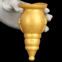 6.3in Snowman Silicone Soft Extra Golden Butt Plug Dildo For Couples Flirting