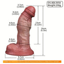 6.3in Soft Curly Liquid Silicone Realistic Double-Layered Massage Stick Dildo