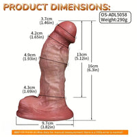 6.3in Soft Curly Liquid Silicone Realistic Double-Layered Massage Stick Dildo