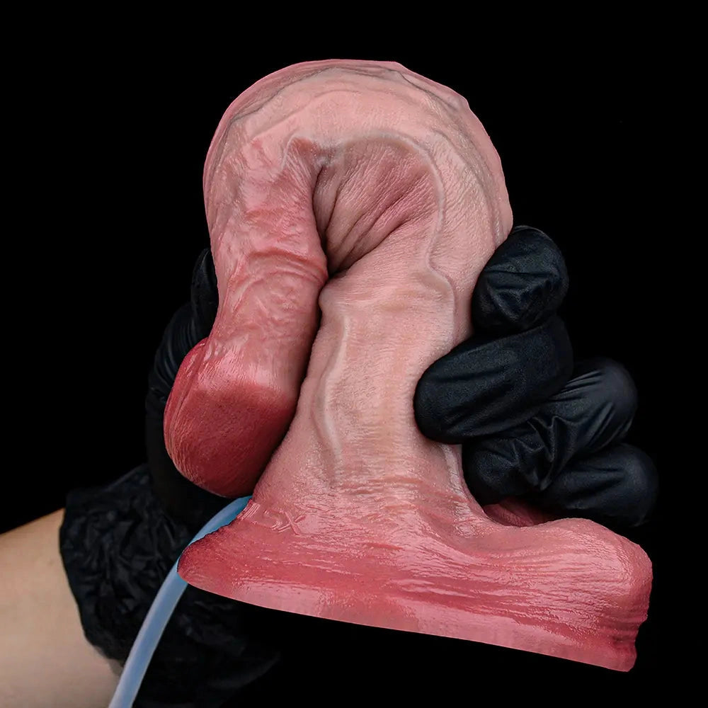 6.3in Unisex Masturbation Stick Dual Density Silicone Ejaculating Dildo