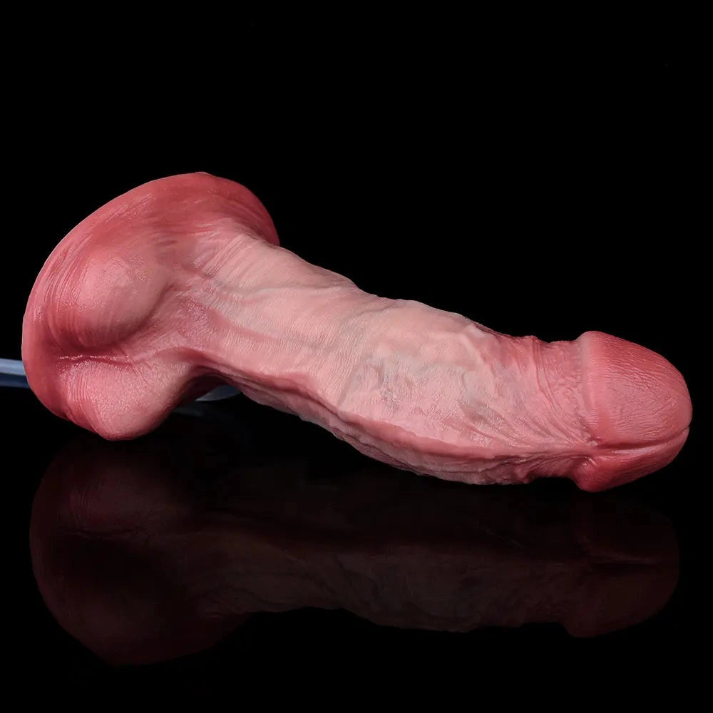 6.3in Unisex Masturbation Stick Dual Density Silicone Ejaculating Dildo