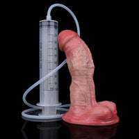 6.3in Unisex Masturbation Stick Dual Density Silicone Ejaculating Dildo