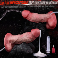 6.3in Unisex Masturbation Stick Dual Density Silicone Ejaculating Dildo