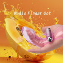 6.3in Vibrating Middle Finger Sleeve Cock Soft Jelly Crystal Dildo