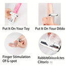 6.3in Vibrating Middle Finger Sleeve Cock Soft Jelly Crystal Dildo