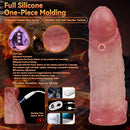 6.3in Vibrating Realistic Remote Silicone Hollow Dildo Sleeve Cock Extender