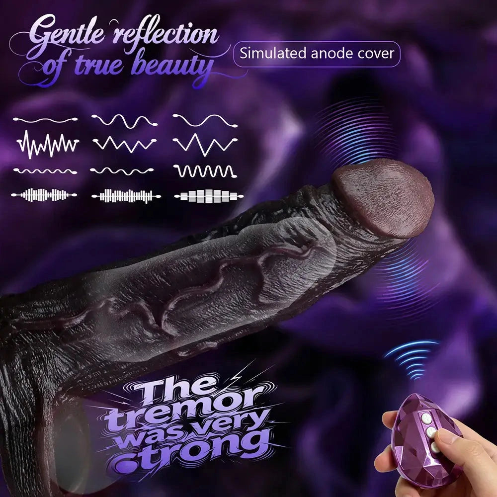 6.3in Vibrating Silicone Dildo Sleeve Lock Sperm Thickening Sleeve Sex Toy