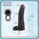 6.3in Vibrating Silicone Dildo Sleeve Lock Sperm Thickening Sleeve Sex Toy