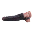 6.3in Vibrating Silicone Dildo Sleeve Lock Sperm Thickening Sleeve Sex Toy