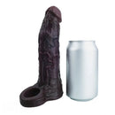 6.3in Vibrating Silicone Dildo Sleeve Lock Sperm Thickening Sleeve Sex Toy