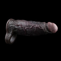 6.3in Vibrating Silicone Dildo Sleeve Lock Sperm Thickening Sleeve Sex Toy