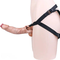 6.41in Lifelike Uncut Strap on Penis Extender Cock Sleeve Dildo For Anus