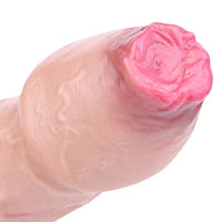 6.41in Lifelike Uncut Strap on Penis Extender Cock Sleeve Dildo For Anus