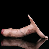 6.41in Lifelike Uncut Strap on Penis Extender Cock Sleeve Dildo For Anus