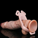 6.41in Lifelike Uncut Strap on Penis Extender Cock Sleeve Dildo For Anus